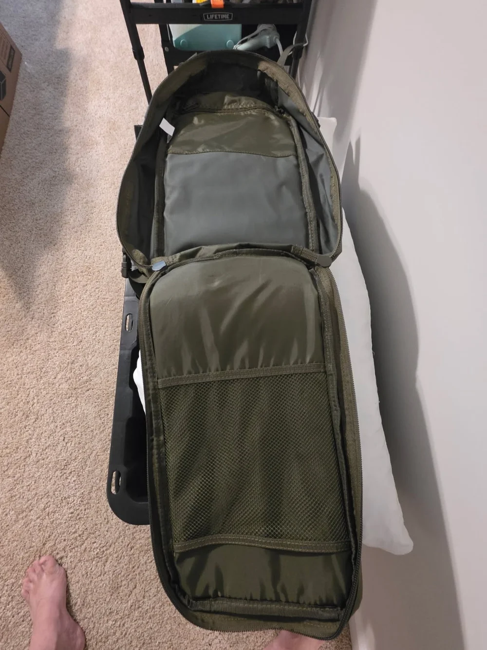 Tactical Olive Green Sling Pack - Men's Military Backpack